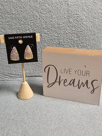 Saks Fifth Avenue Glamorous Rhinestone Earrings