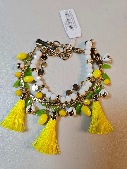 Lilly Pulitzer Vibrant Lemon Tassel Bracelet