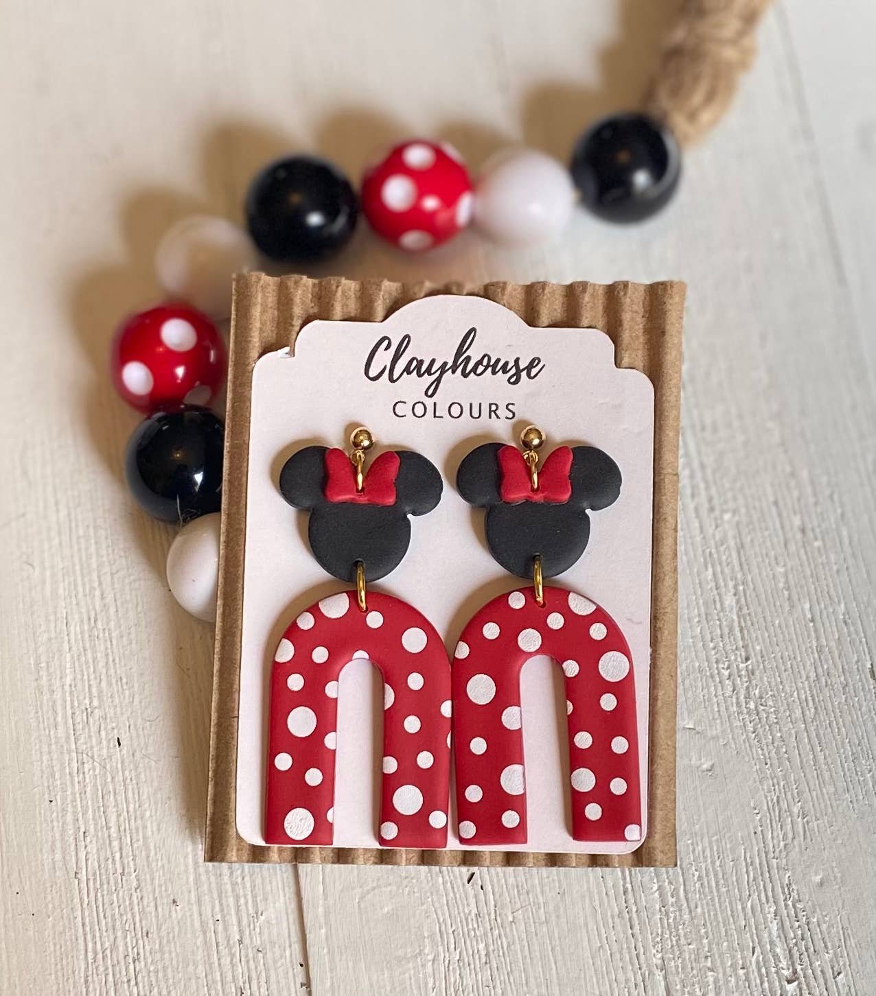 Mouse Polka Dot Clay Arches