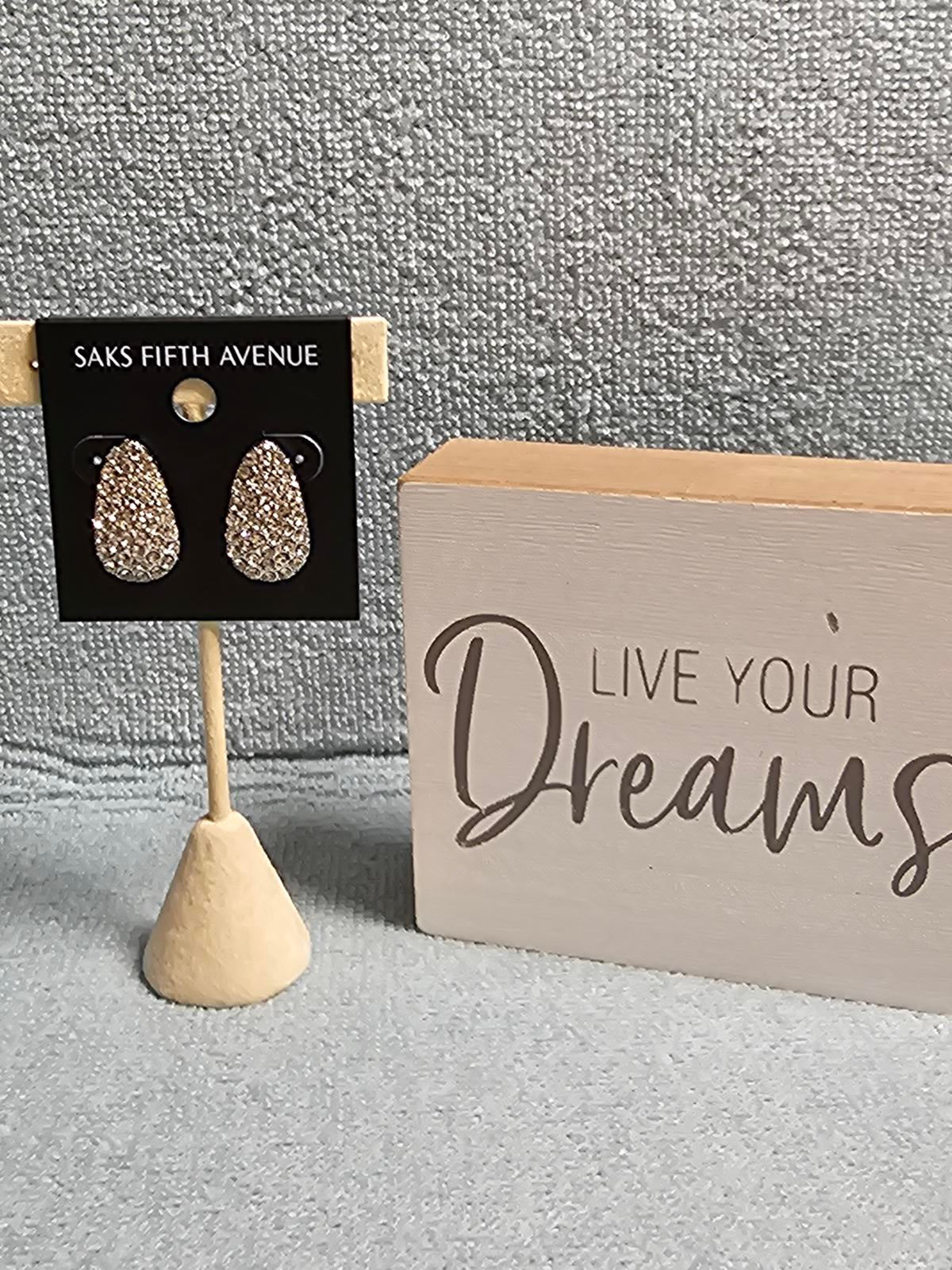 Saks Fifth Avenue Silver Teardrop Earrings