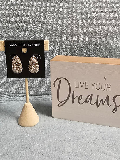 Saks Fifth Avenue Silver Teardrop Earrings