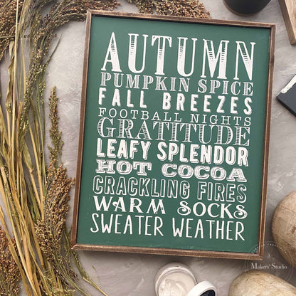 A Makers' Studio - Fall is My Favorite Season - Mesh Stencil 8.5x11