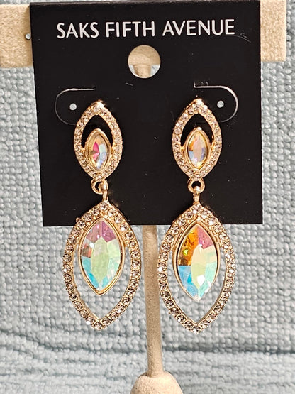 Saks Fifth Avenue Stunning Crystal Drop Earrings
