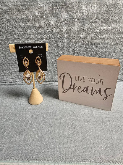Saks Fifth Avenue Elegant Crystal Drop Earrings