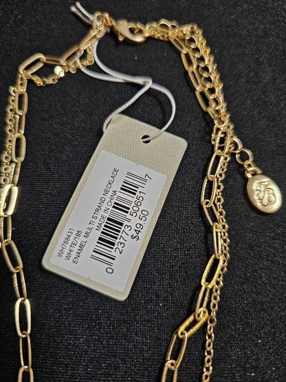 Tommy Bahama Gold Layered Necklace with Starfish and Shell Pendant