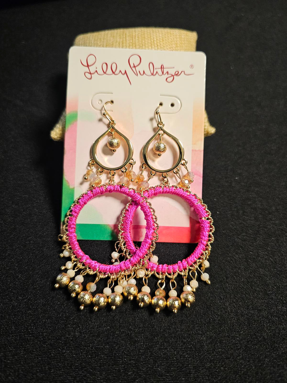 Lilly Pulitzer Colorful Hoop Earrings