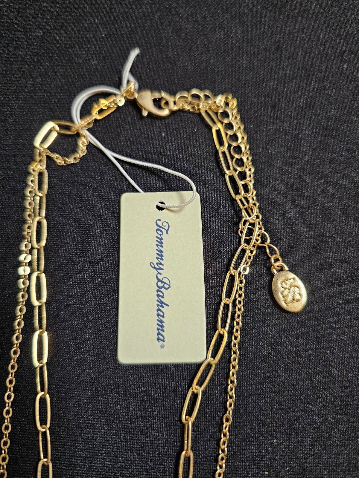 Tommy Bahama Gold Layered Necklace with Starfish and Shell Pendant