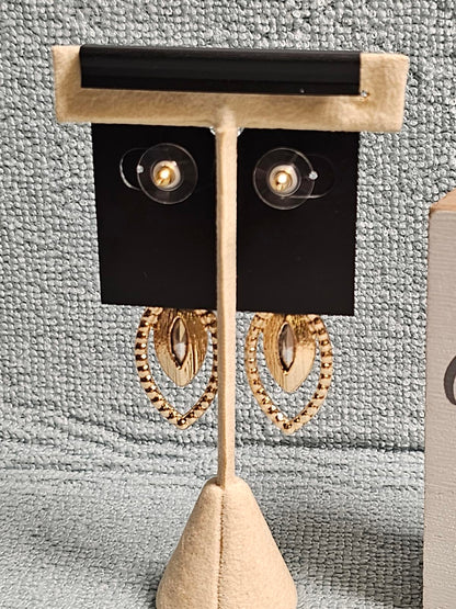Saks Fifth Avenue Stunning Red Stone Earrings