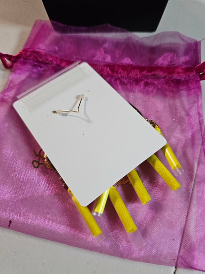 Lilly Pulitzer Yellow Tassel Hoop Earrings
