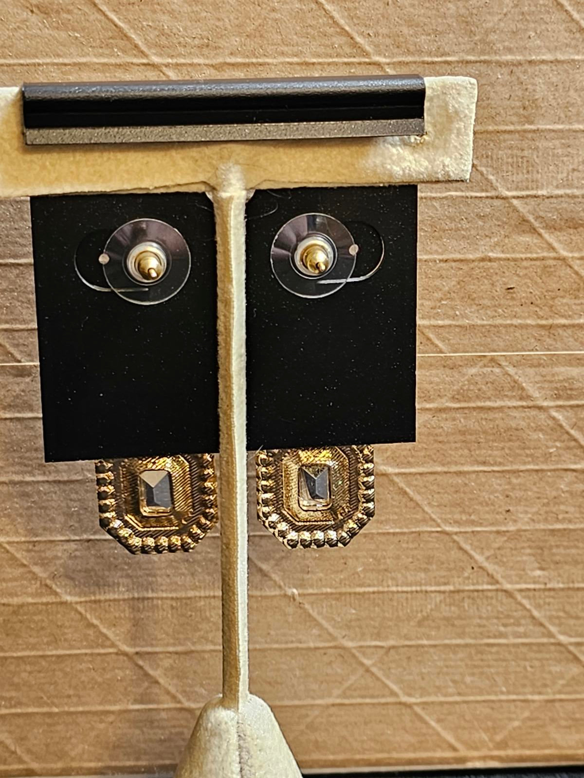 Saks Fifth Avenue Elegant Red Stone Earrings