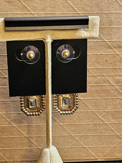 Saks Fifth Avenue Elegant Red Stone Earrings
