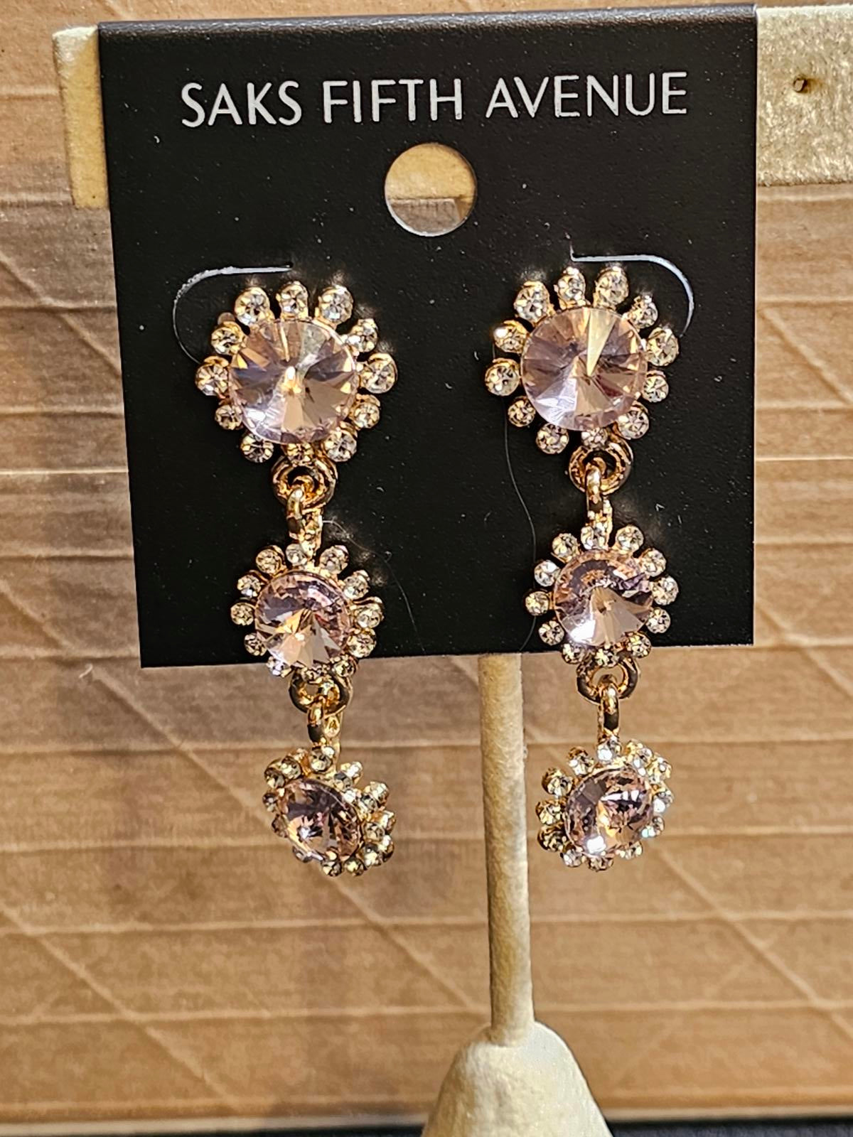 Elegant Saks Fifth Avenue Droplet Earrings