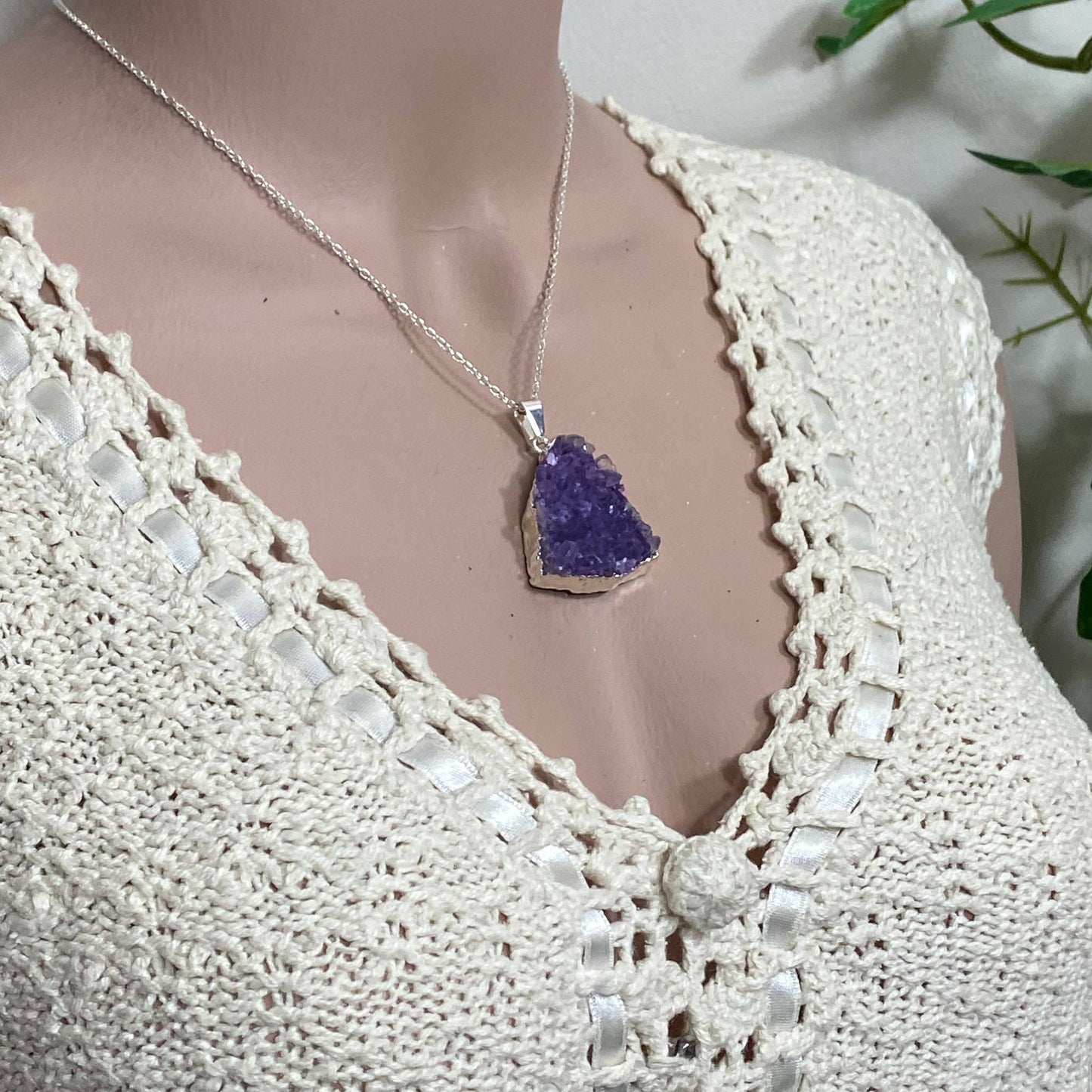 Amethyst Cluster Pendant