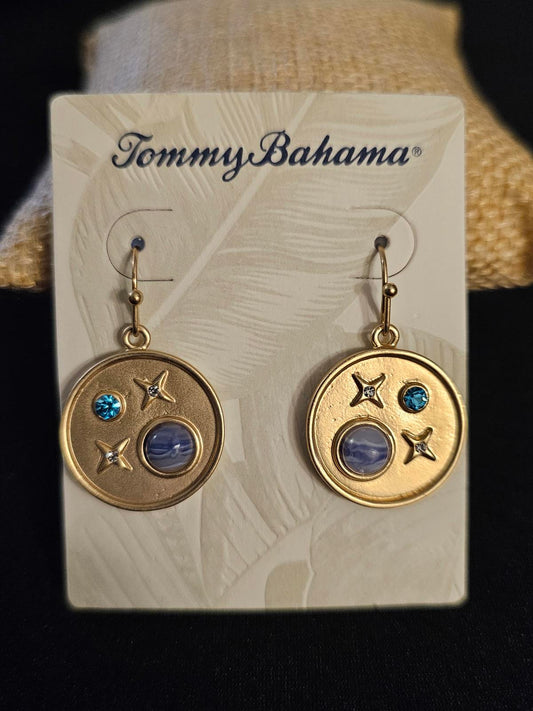 Tommy Bahama Coin Set Drop Earrings with Stones