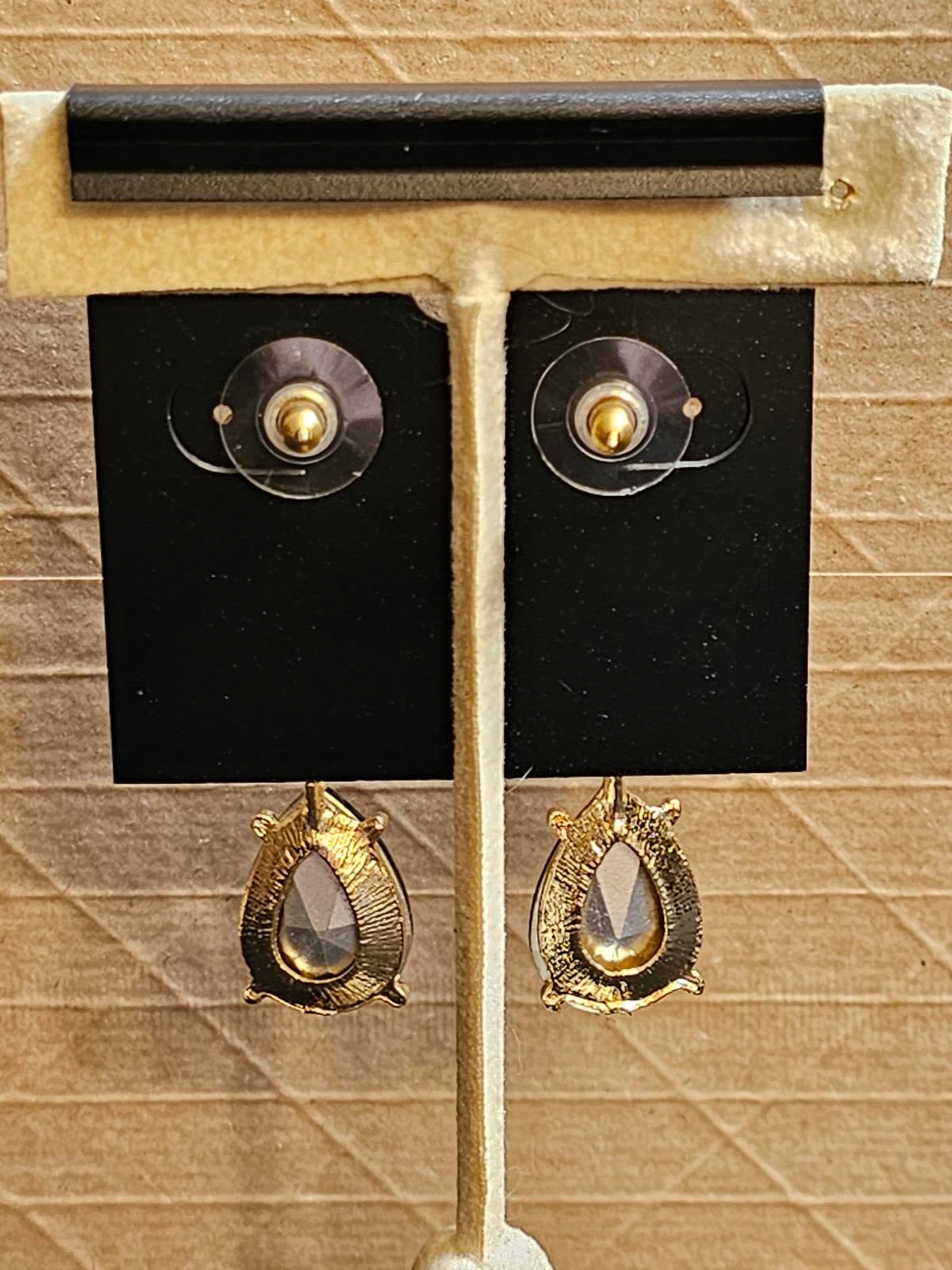 Saks Fifth Avenue Elegant Floral Drop Earrings