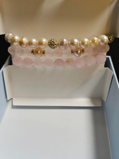 Tommy Bahama Pearl and Gemstone Stretch Bracelet Set