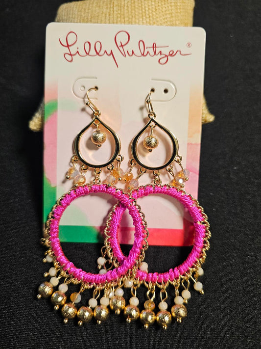 Lilly Pulitzer Colorful Hoop Earrings