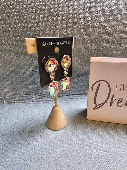 Saks Fifth Avenue Colorful Crystal Dangle Earrings