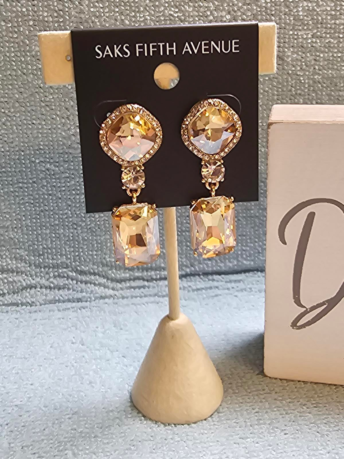 Saks Fifth Avenue Elegant Crystal Earrings