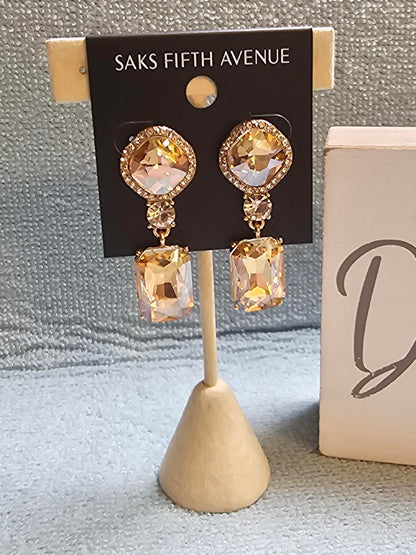 Saks Fifth Avenue Elegant Crystal Earrings