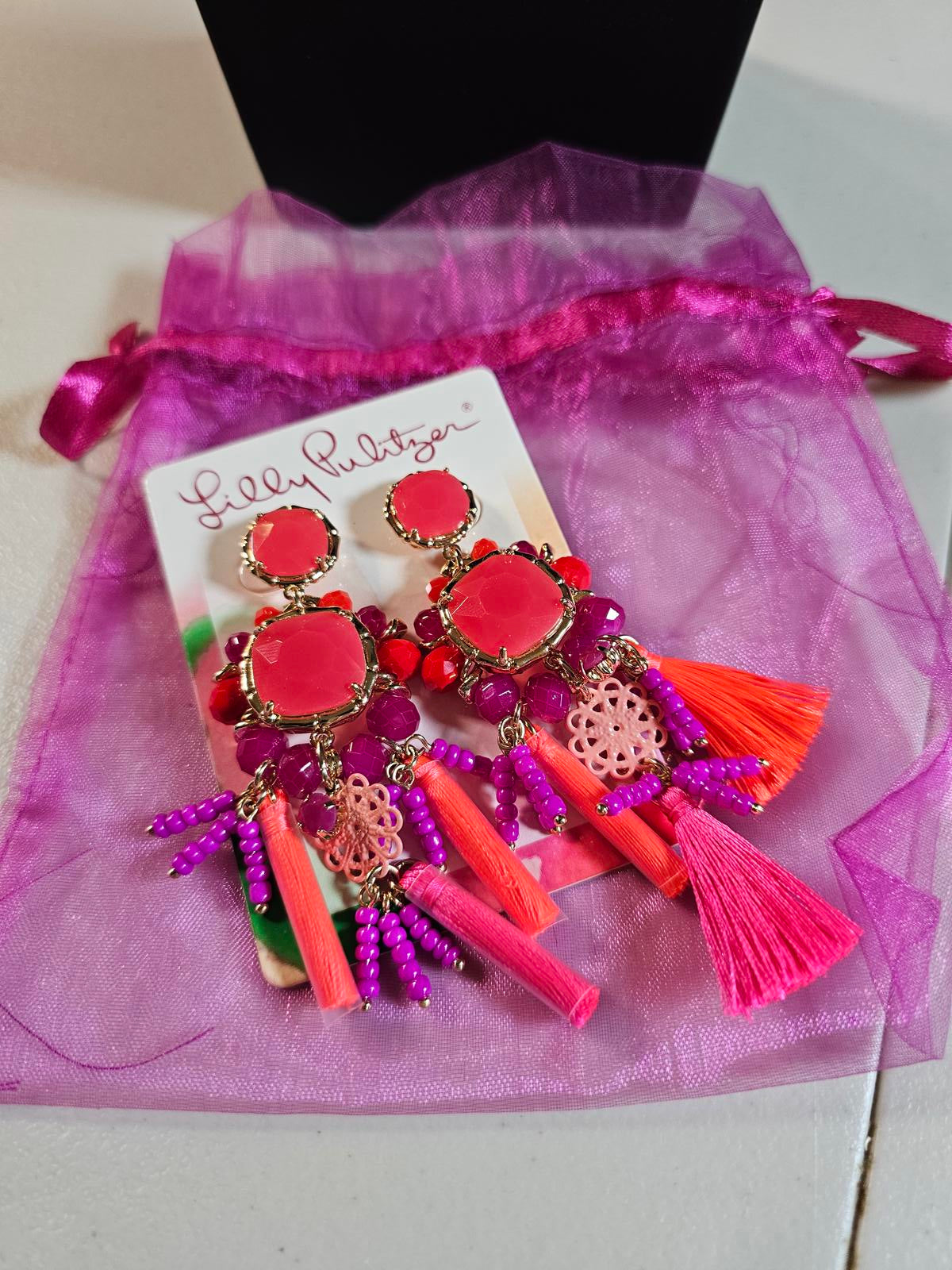 Lilly Pulitzer Vibrant Tassel Earrings