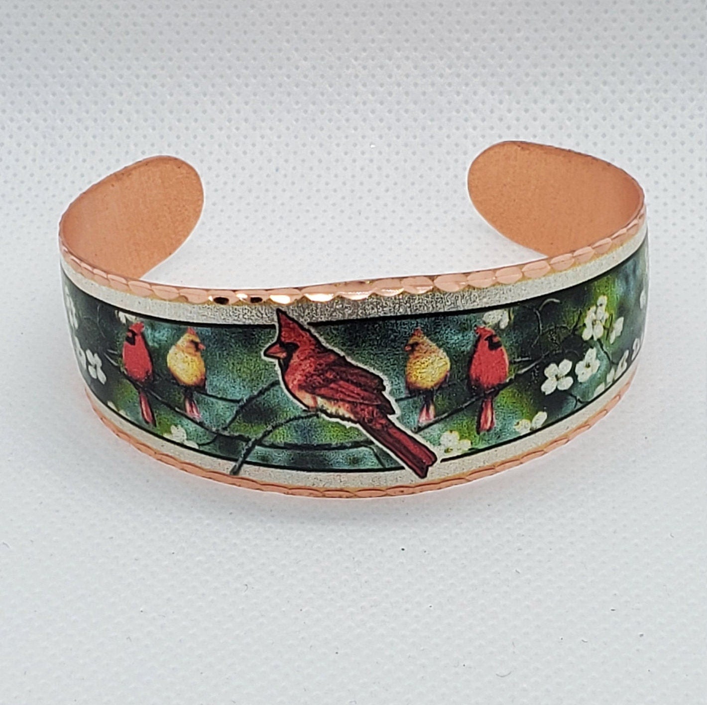 BR - CARDINAL - Beautiful adjustable COPPER cuff bracelet.
