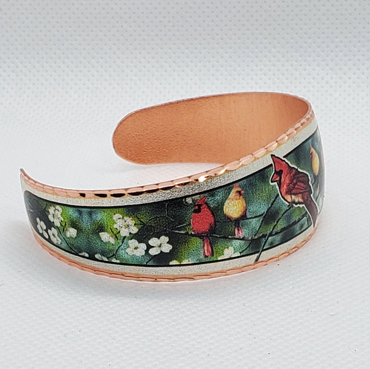 BR - CARDINAL - Beautiful adjustable COPPER cuff bracelet.