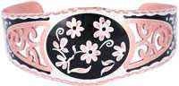 B - Filigree Floral - Beautiful adjustable COPPER cuff bracelet.