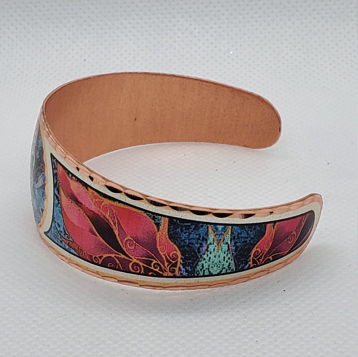B - MERMAID - Beautiful adjustable COPPER cuff bracelet. Ocean/Seashore Jewelry.