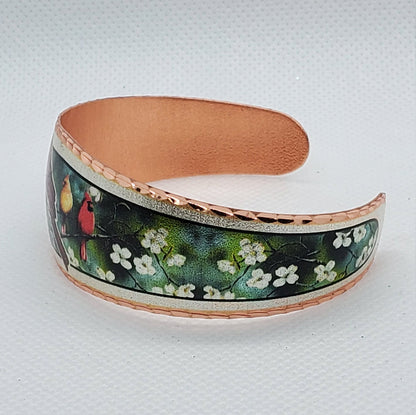 BR - CARDINAL - Beautiful adjustable COPPER cuff bracelet.