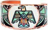 RI - SW Native Inspired Thunderbird Ring - Beautiful adjustable COPPER ring.