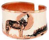 Howling Wolf Ring - Beautiful adjustable COPPER ring.