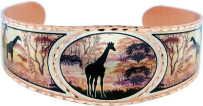 B - Giraffe Bracelet - Beautiful adjustable COPPER cuff bracelet.