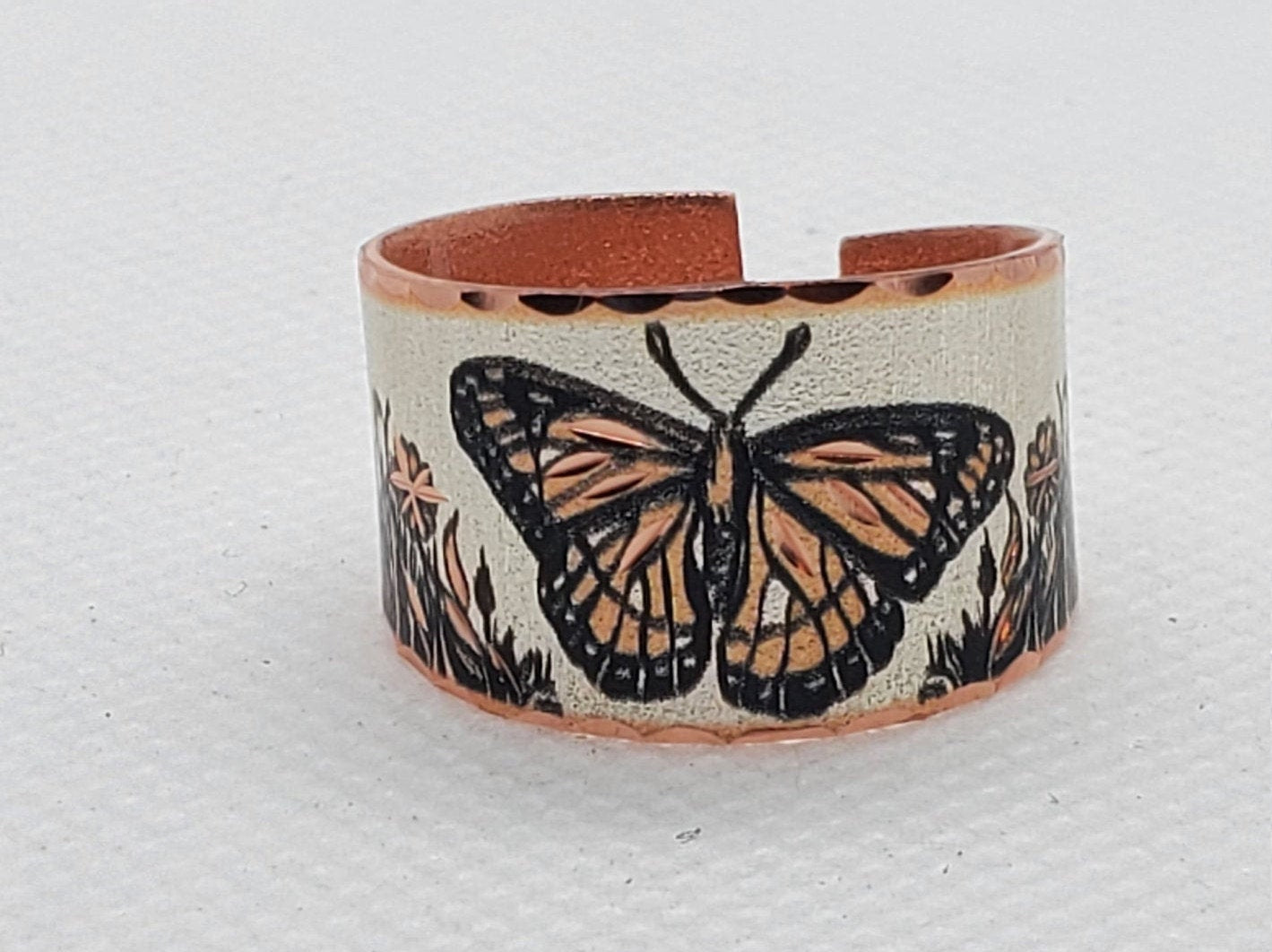 RI - Butterfly Ring - Beautiful adjustable COPPER ring.