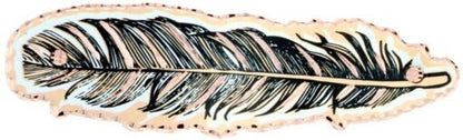H - Copper Feather Hair Clip - Beautiful COPPER Hair Barrette / Clip