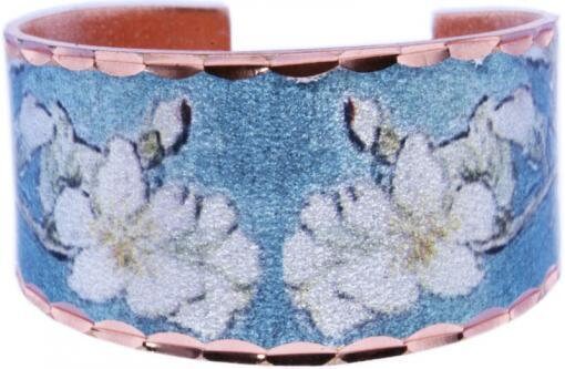 RI - Van Gogh Inspired Almond Blossom Ring - Beautiful adjustable COPPER ring.