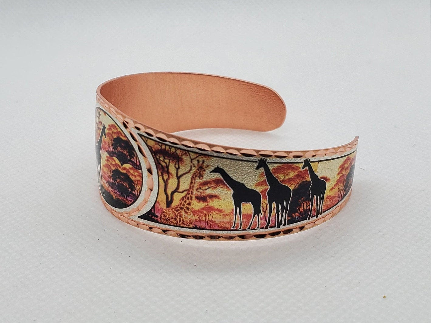 B - Giraffe Bracelet - Beautiful adjustable COPPER cuff bracelet.
