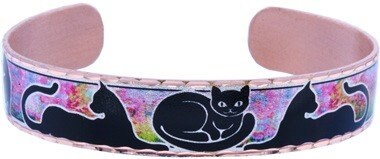 BR - Cat Cuff - Beautiful adjustable COPPER cuff bracelet.