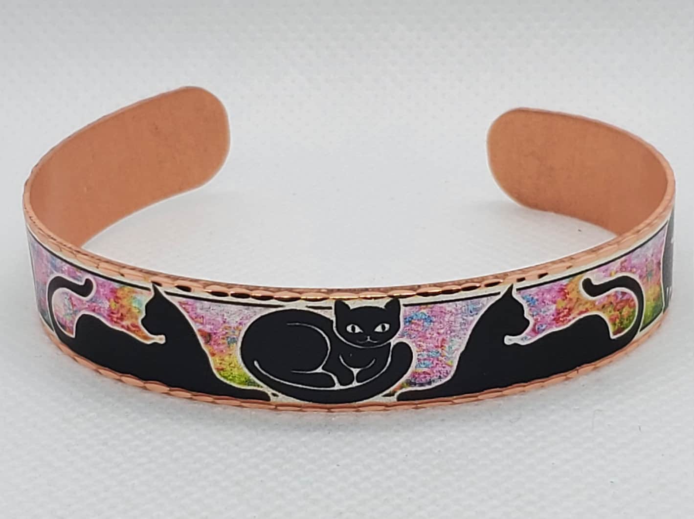 BR - Cat Cuff - Beautiful adjustable COPPER cuff bracelet.