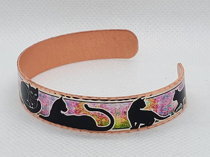 BR - Cat Cuff - Beautiful adjustable COPPER cuff bracelet.