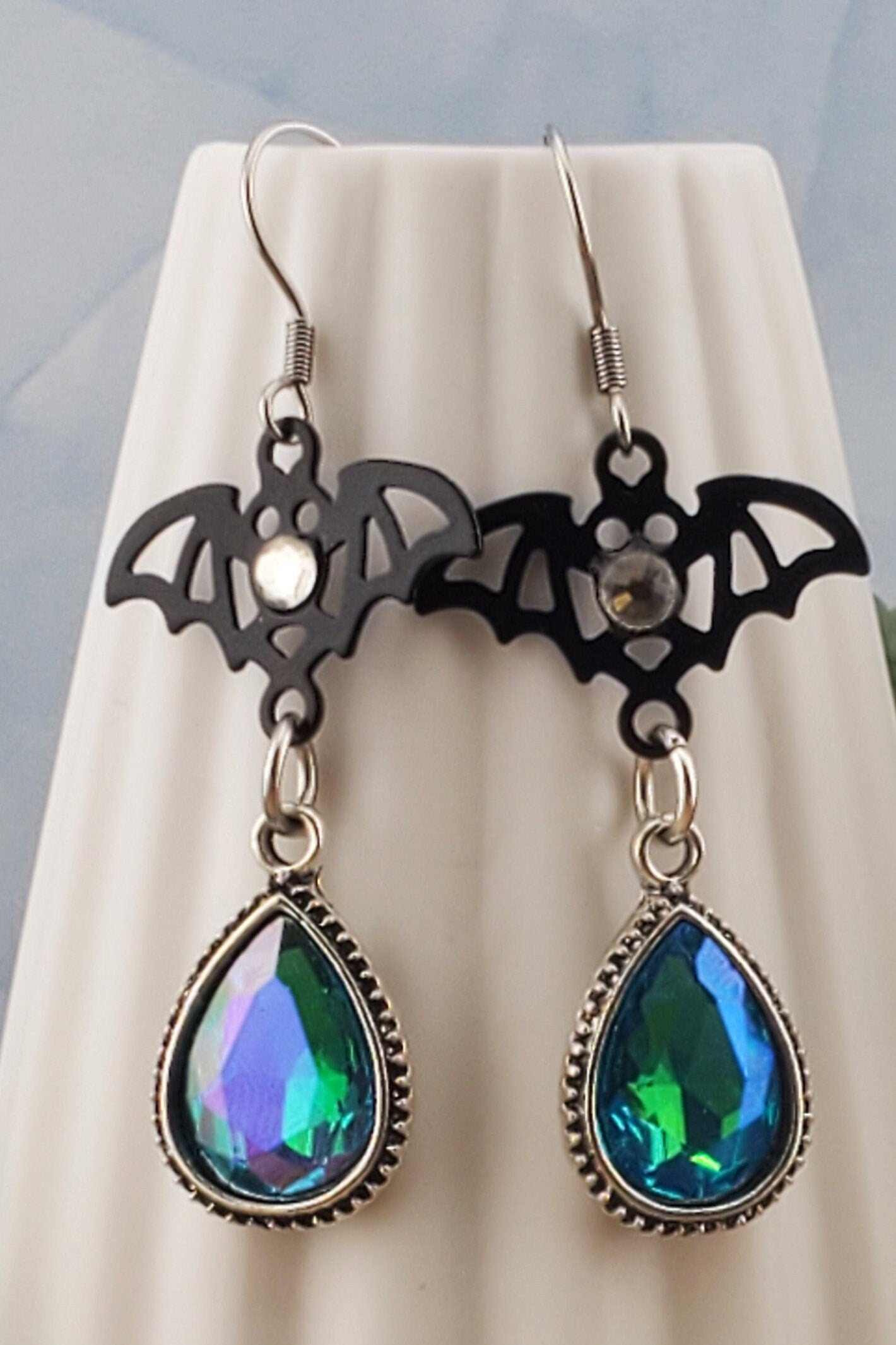 Bat Earrings, Stainless Steel Earring Wire