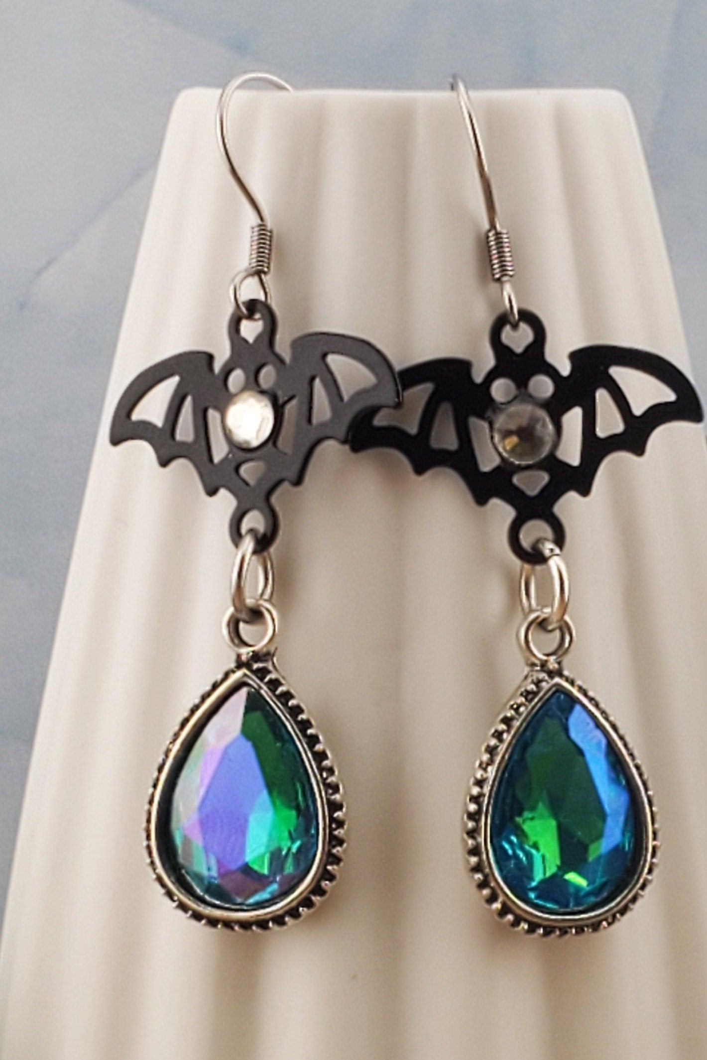 Bat Earrings, Stainless Steel Earring Wire