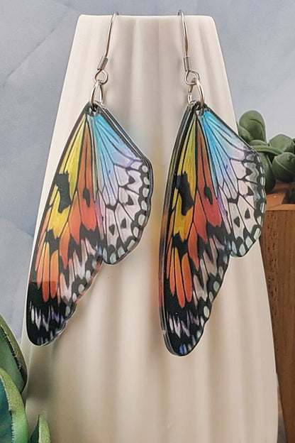 Butterfly Wing Earrings, Stainless Steel Earring Wire