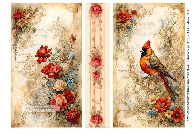 A4 Cardinals Story Rice Paper