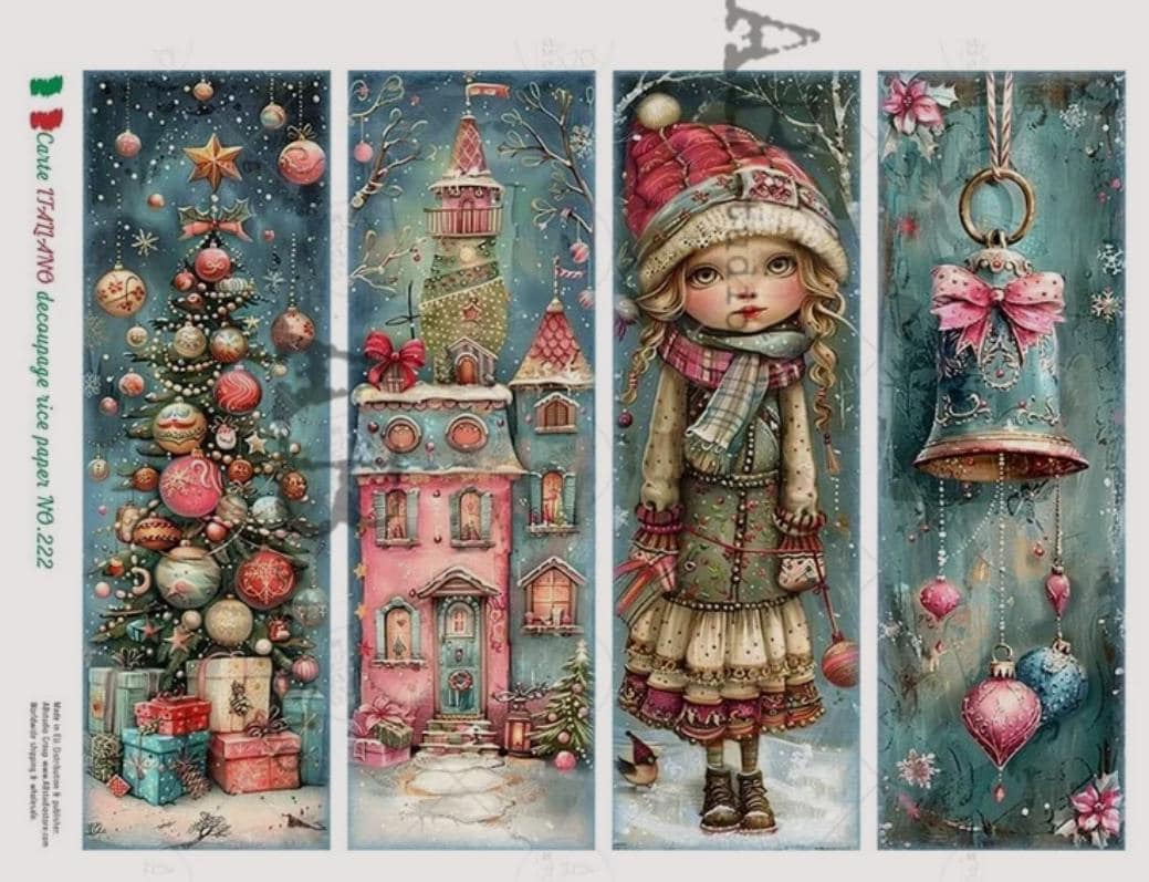 A4 Christmas 4 Rectangles