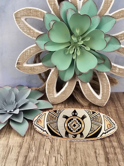 Native inspired SW Colorful Turtle Hair Clip - Beautiful COPPER Hair Barrette / Clip