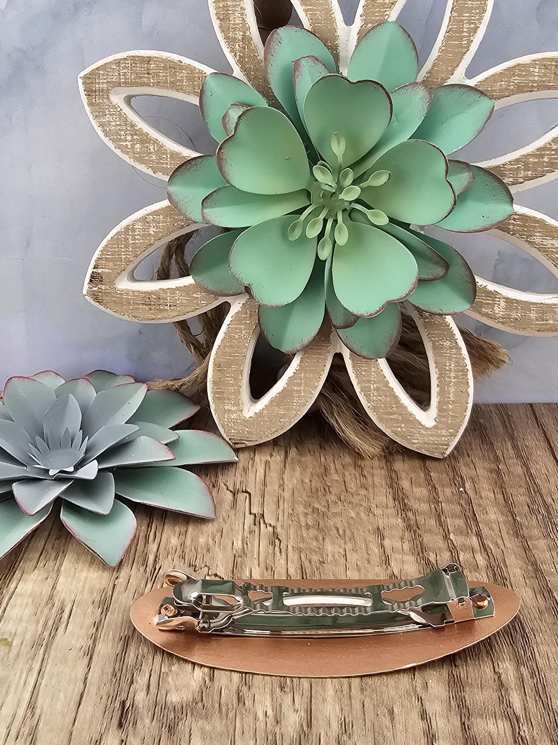 Native inspired SW Colorful Turtle Hair Clip - Beautiful COPPER Hair Barrette / Clip