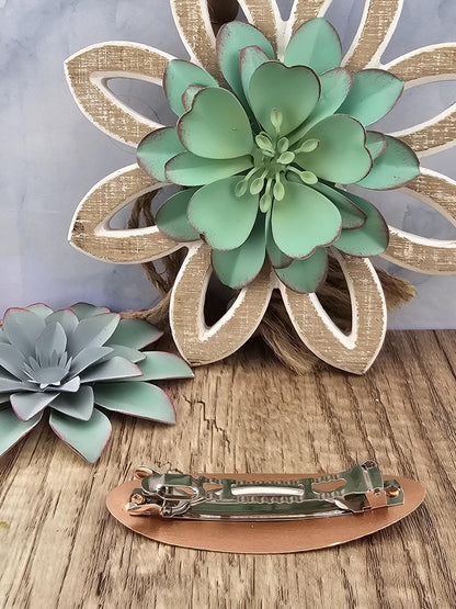 Native inspired SW Colorful Turtle Hair Clip - Beautiful COPPER Hair Barrette / Clip