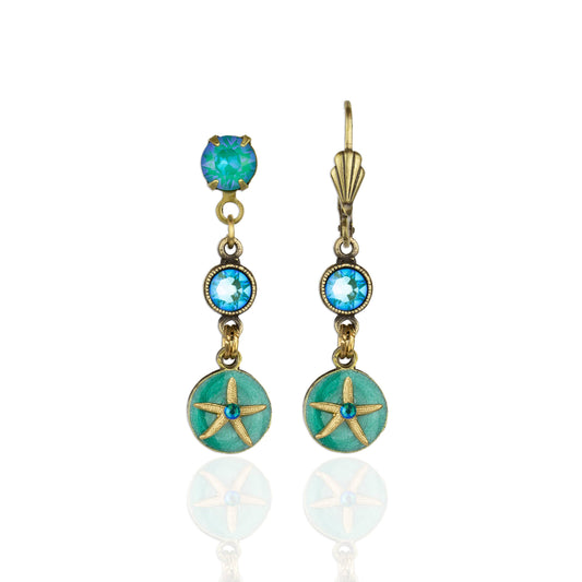 Ula  Crystal Starfish Earrings