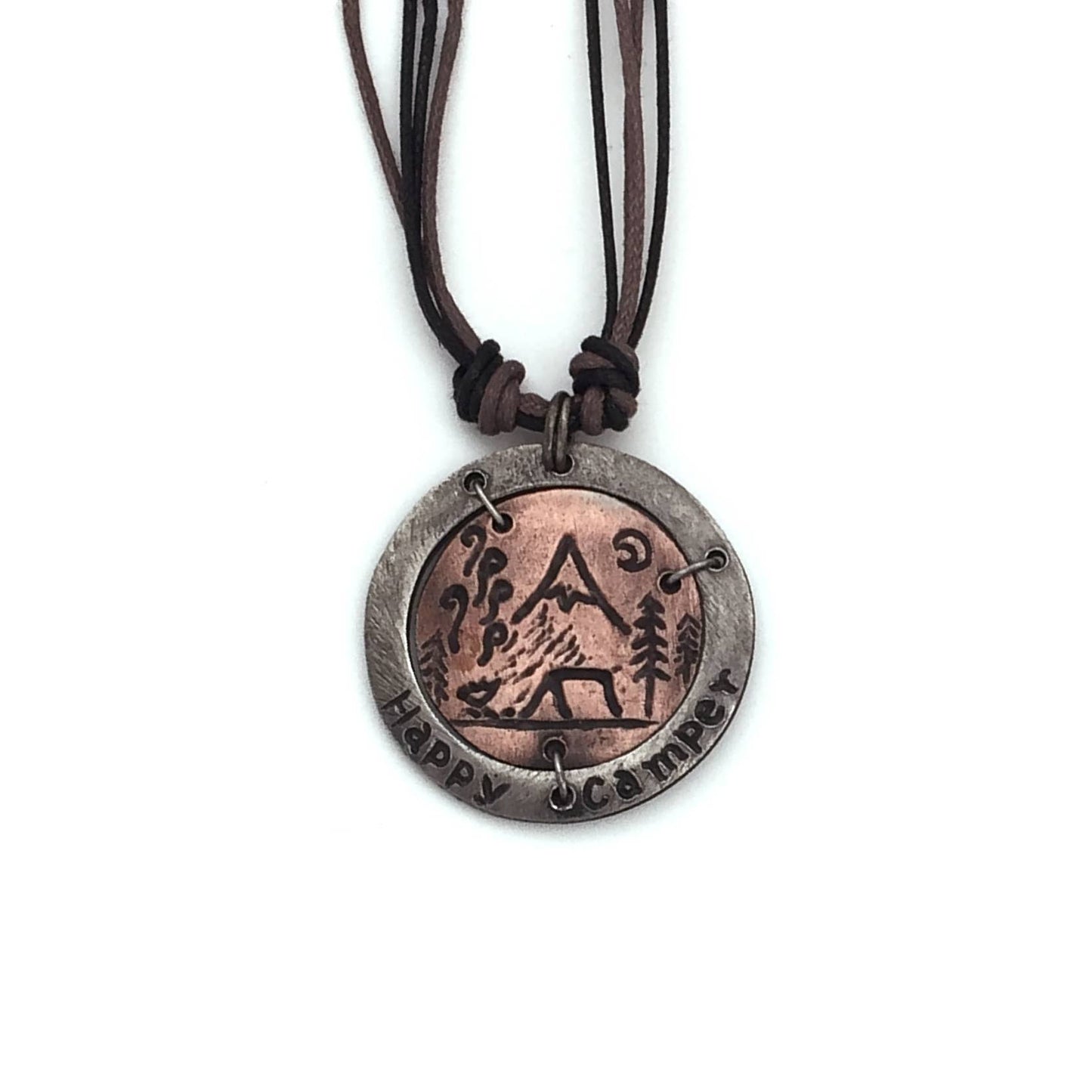 Pewter Necklace - Happy Camper